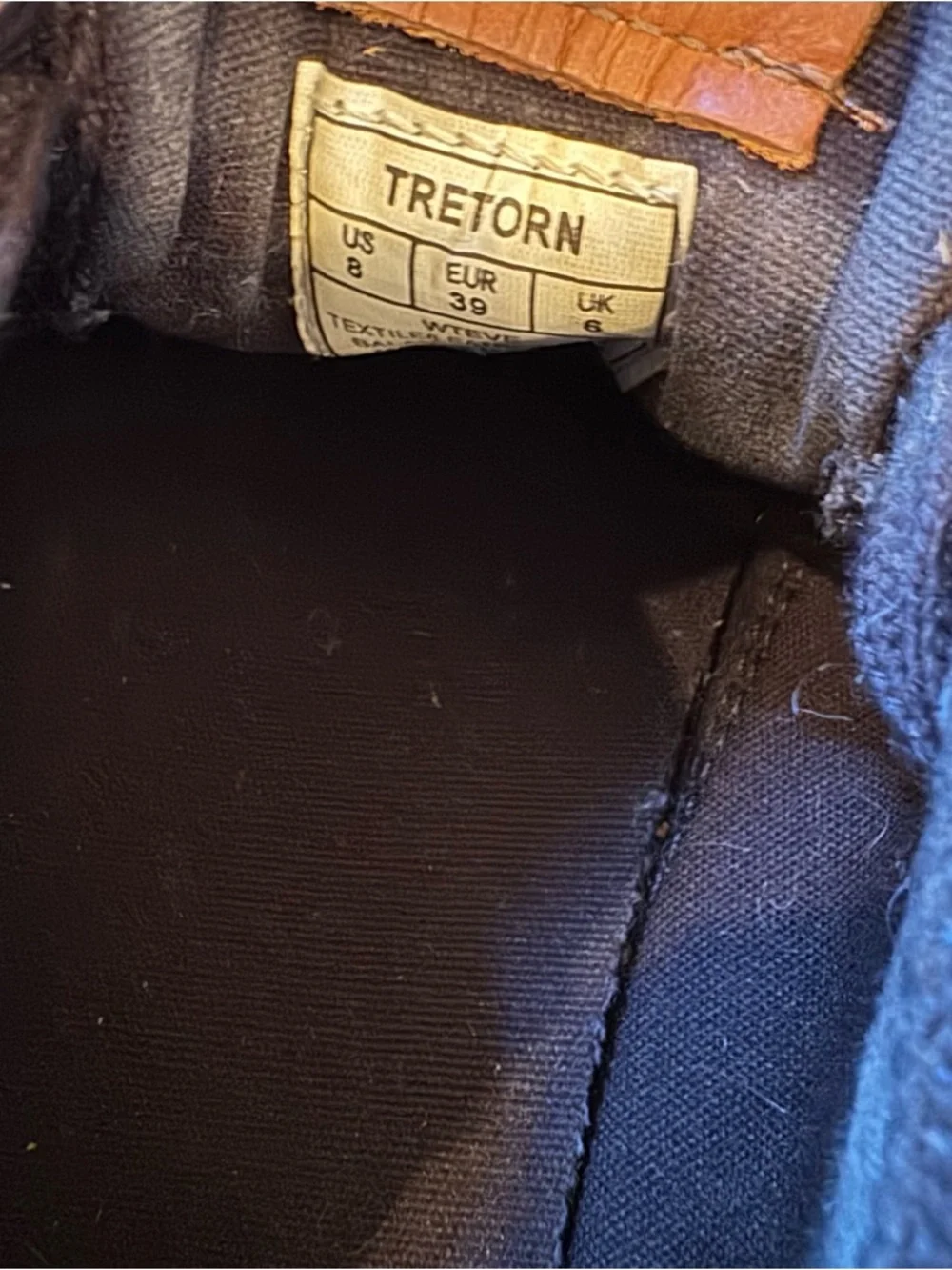 Tretorn Eve Black/Kona Tan Canvas Espadrille Sneakers | Size 8